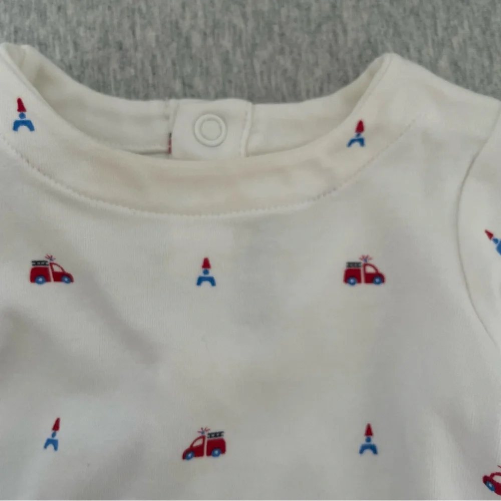 Jacadi White Short Sleeve Bodysuit 0-3 Months - Picture 3 of 4